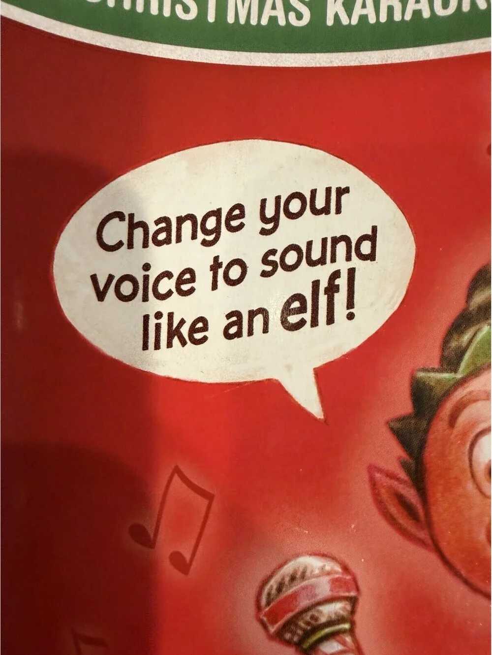 Hallmark Party Merry Okee Christmas Elf Karaoke Microphone New Sealed